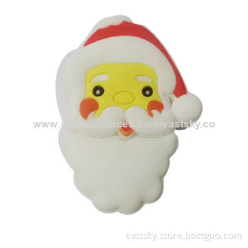 Custom Santa Claus shaped USB flash drive, made of soft PVC material, OEM orders are welcomeNew